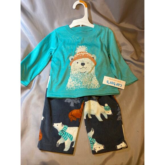 BRAND NEW! Set of Carter's  Just One You Baby 2pc Long Sleeve Pajama Set 12 Mth - Picture 1 of 5